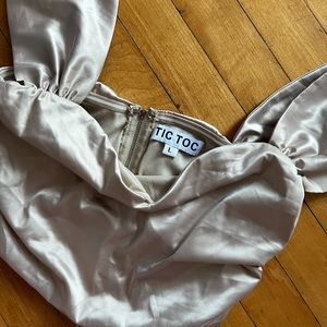 Gold Satin Corset style Crop top